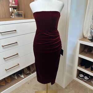 Burgundy Velvet Dress